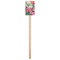 Watercolor Floral Wooden 6.25" Stir Stick - Rectangular - Single Stick