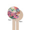 Watercolor Floral Wooden 7.5" Stir Stick - Round - Single Sided - Front & Back