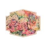 Watercolor Floral Genuine Maple or Cherry Wood Sticker