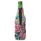 Watercolor Floral Zipper Bottle Cooler - BACK (bottle)