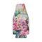 Watercolor Floral Zipper Bottle Cooler - FRONT (flat)