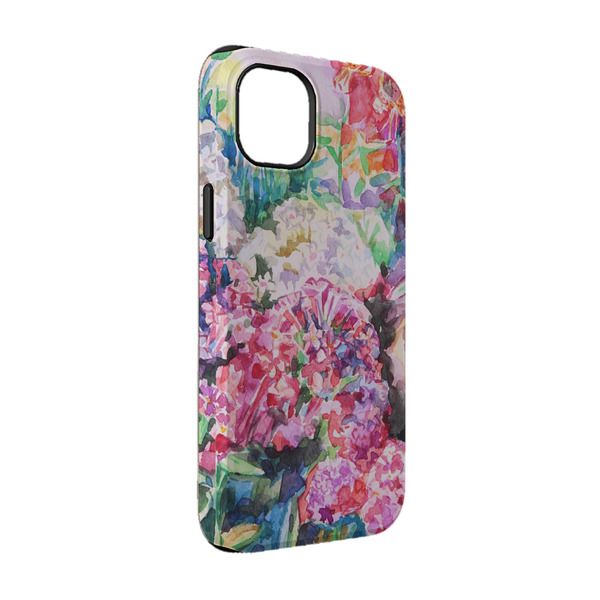 Custom Watercolor Floral iPhone Case - Rubber Lined - iPhone 14