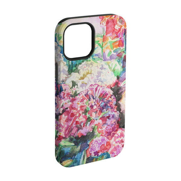 Custom Watercolor Floral iPhone Case - Rubber Lined - iPhone 15 Pro