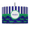 Alligators & Stripes 12" Drum Lampshade - PENDANT (Fabric)