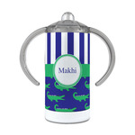 Alligators & Stripes 12 oz Stainless Steel Sippy Cup (Personalized)