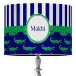 Alligators & Stripes 16" Drum Lamp Shade - Fabric (Personalized)