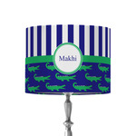 Alligators & Stripes 8" Drum Lamp Shade - Fabric (Personalized)