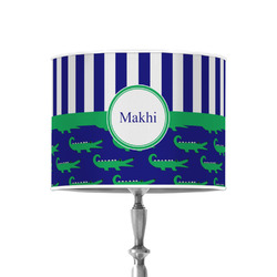 Alligators & Stripes 8" Drum Lamp Shade - Poly-film (Personalized)