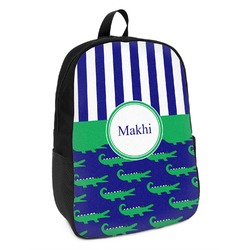 Alligators & Stripes Kids Backpack (Personalized)