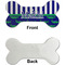 Alligators & Stripes Ceramic Flat Ornament - Bone Front & Back Single Print (APPROVAL)