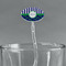 Alligators & Stripes Clear Plastic 7" Stir Stick - Oval - Main