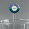 Alligators & Stripes Clear Plastic 7" Stir Stick - Round - Main