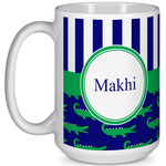 Alligators & Stripes 15 Oz Coffee Mug - White (Personalized)