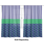 Alligators & Stripes Curtain Panel - Custom Size