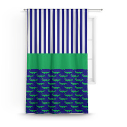 Alligators & Stripes Curtain Panel - Custom Size