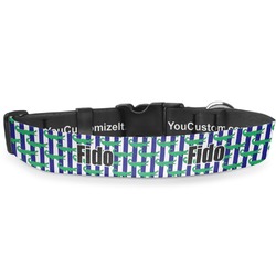 Alligators & Stripes Deluxe Dog Collar - Medium (11.5" to 17.5") (Personalized)