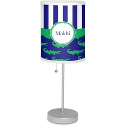 Alligators & Stripes 7" Drum Lamp with Shade Polyester (Personalized)