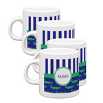 Alligators & Stripes Single Shot Espresso Cups - Set of 4 (Personalized)