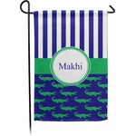 Alligators & Stripes Small Garden Flag - Double Sided w/ Name or Text