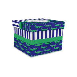 Alligators & Stripes Gift Box with Lid - Canvas Wrapped - Small (Personalized)