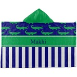 Alligators & Stripes Kids Hooded Towel (Personalized)