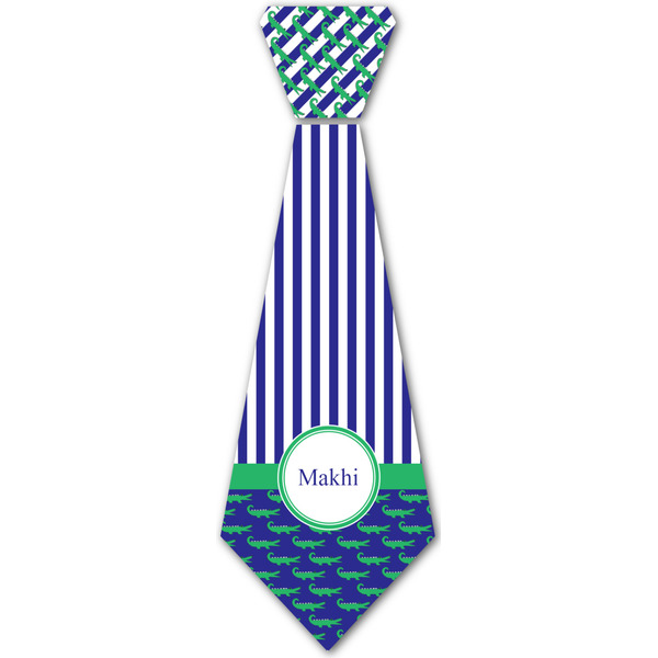 Custom Alligators & Stripes Iron On Tie - 4 Sizes w/ Name or Text