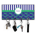 Alligators & Stripes Key Hanger w/ 4 Hooks w/ Name or Text