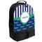 Alligators & Stripes Large Backpack - Black - Angled View