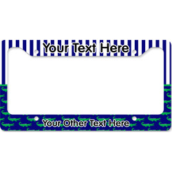 Alligators & Stripes License Plate Frame - Style B (Personalized)