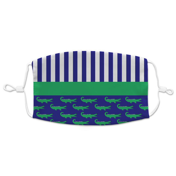 Custom Alligators & Stripes Adult Cloth Face Mask - XLarge