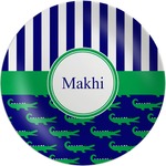 Alligators & Stripes Melamine Plate (Personalized)