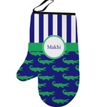 Alligators & Stripes Left Oven Mitt (Personalized)