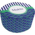 Alligators & Stripes Round Pouf Ottoman (Personalized)