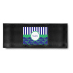 Alligators & Stripes Rubber Bar Mat (Personalized)