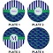 Alligators & Stripes Set of Lunch / Dinner Plates (Approval)