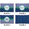 Alligators & Stripes Set of Rectangular Dinner Plates (Approval)