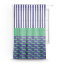 Alligators & Stripes Sheer Curtain - 50"x84"