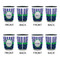 Alligators & Stripes Shot Glassess - Two Tone - Set of 4 - APPROVAL