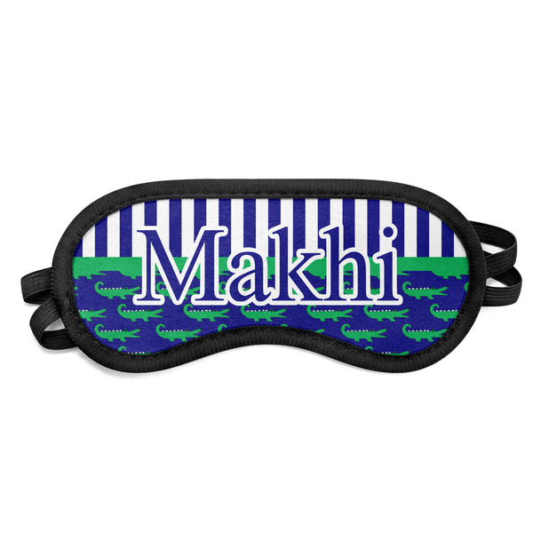 Custom Alligators & Stripes Sleeping Eye Mask - Small (Personalized)