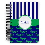 Alligators & Stripes Spiral Notebook - 5x7 w/ Name or Text