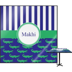 Alligators & Stripes Square Table Top (Personalized)