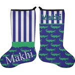 Alligators & Stripes Holiday Stocking - Double-Sided - Neoprene (Personalized)