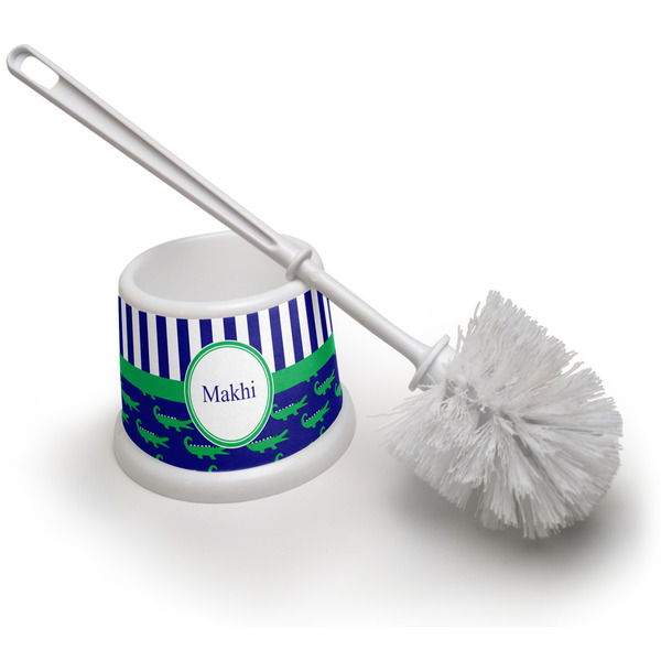 Custom Alligators & Stripes Toilet Brush (Personalized)