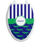 Alligators & Stripes Toilet Seat Decal - Elongated (Personalized)