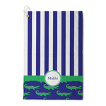 Alligators & Stripes Waffle Weave Golf Towel (Personalized)