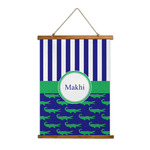 Alligators & Stripes Wall Hanging Tapestry - Tall (Personalized)