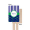 Alligators & Stripes Wooden 6.25" Stir Stick - Rectangular - Single - Front & Back