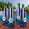 Alligators & Stripes Zipper Bottle Cooler - Set of 4 - LIFESTYLE