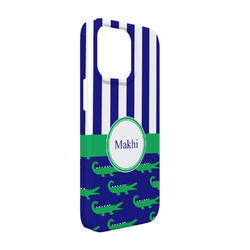 Alligators & Stripes iPhone Case - Plastic - iPhone 13 (Personalized)