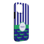 Alligators & Stripes iPhone Case - Rubber Lined - iPhone 13 Pro Max (Personalized)